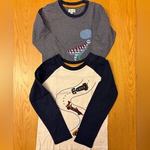 Lilly & Sid Long Sleeve Dinosaur and Race Car T Shirts aged 5-6